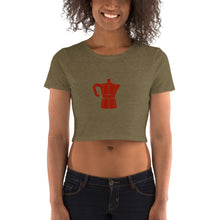 Load image into Gallery viewer, Women’s Moka Pot Crop Tee