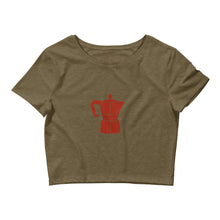 Load image into Gallery viewer, Women’s Moka Pot Crop Tee