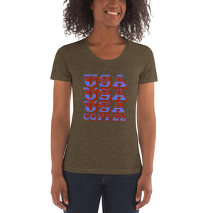 Women's Crew Neck USA T-shirt