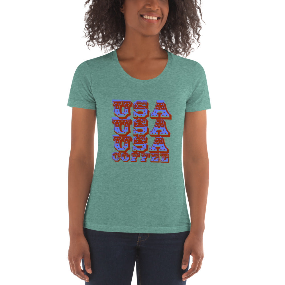 Women's Crew Neck USA T-shirt