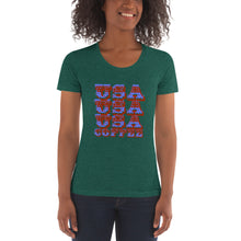 Load image into Gallery viewer, Women&#39;s Crew Neck USA T-shirt